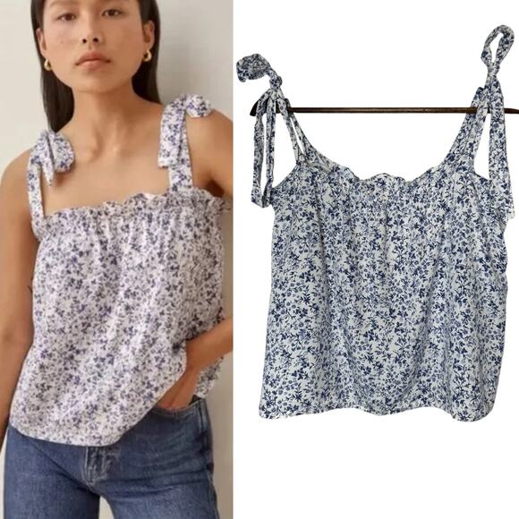 Reformation Johanna Umber Top Ditzy Floral size Large - Picture 1 of 5